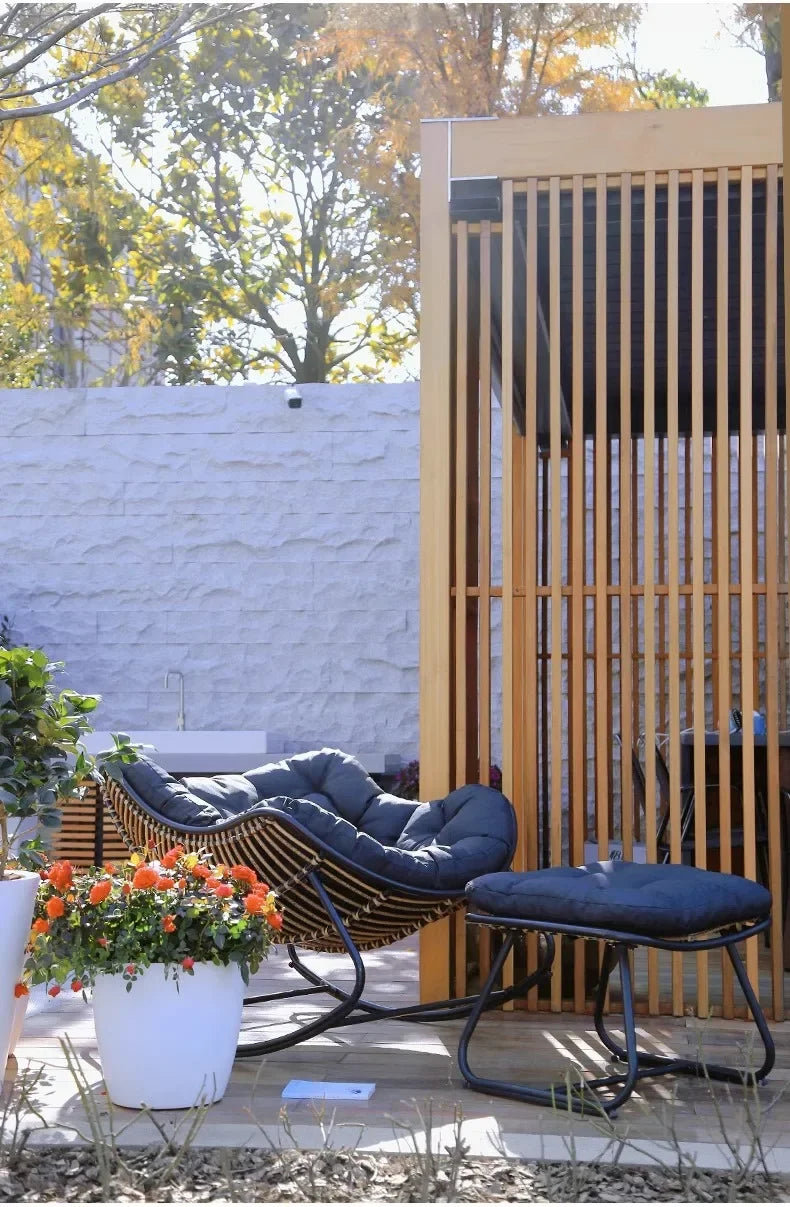 Popular Double Rocking Chair 2 Seater Lazy Sofa Recliner For Living Room Balcony Adult Leisure Lounge Chair Home Furniture