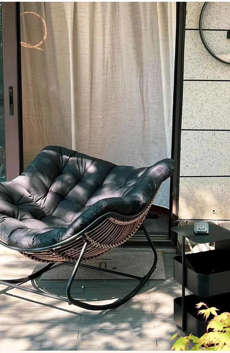 Popular Double Rocking Chair 2 Seater Lazy Sofa Recliner For Living Room Balcony Adult Leisure Lounge Chair Home Furniture