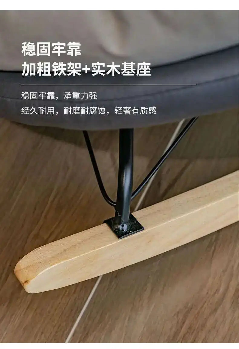 Nordic Style Single Rocking Chair Lazy Sofa Balcony Living Room Bedroom Leisure Can Lie Can Sleep Luxury Eggshell Penguin Chair