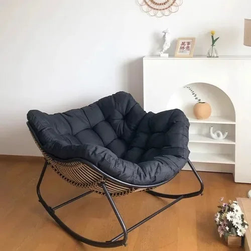Popular Double Rocking Chair 2 Seater Lazy Sofa Recliner For Living Room Balcony Adult Leisure Lounge Chair Home Furniture