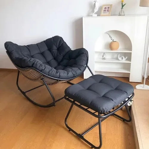 Popular Double Rocking Chair 2 Seater Lazy Sofa Recliner For Living Room Balcony Adult Leisure Lounge Chair Home Furniture
