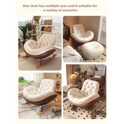 Lazy Sofa Rocking Chair Reclining Sleepable Bedroom Single Recliner Home Balcony Leisure Chair Tatami Seat  Floor Chair