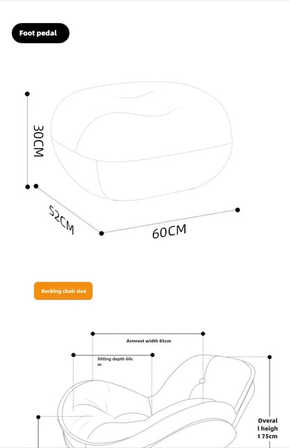 Lazy Sofa Rocking Chair Reclining Sleepable Bedroom Single Recliner Home Balcony Leisure Chair Tatami Seat  Floor Chair
