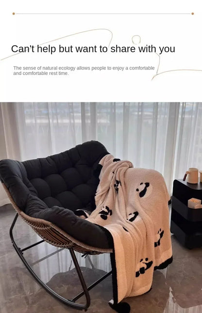 Internet Celebrity Rocking Chair Household Living Room Rattan Recliner Small Apartment Lunch Break Balcony Adult Rocking Chair