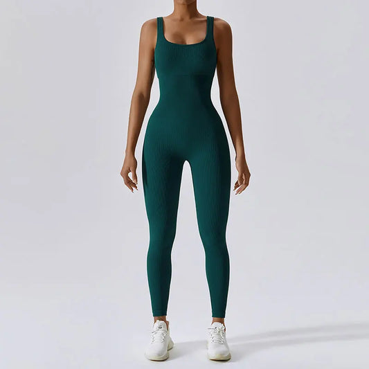 Women Jumpsuits One-Piece Yoga Suit Dance Belly Tightening Fitness Workout Set Stretch Bodysuit Gym Clothes Push Up Sportswear