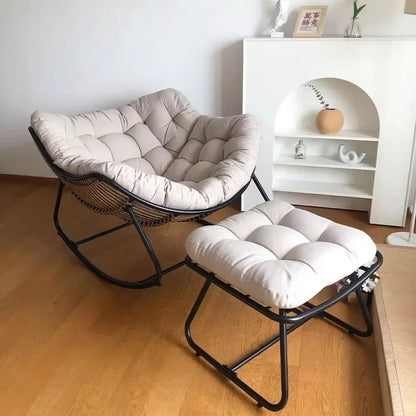Popular Double Rocking Chair 2 Seater Lazy Sofa Recliner For Living Room Balcony Adult Leisure Lounge Chair Home Furniture