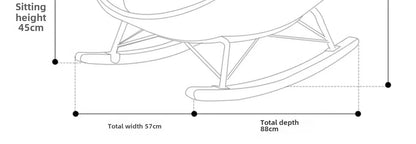Lazy Sofa Rocking Chair Reclining Sleepable Bedroom Single Recliner Home Balcony Leisure Chair Tatami Seat  Floor Chair