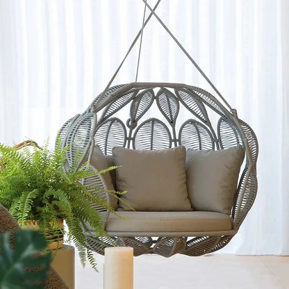 Sunway Double Seater Outdoor Balcony Indoor Bird Nest Hanging Chair Furniture Rope Swing Sets for Outdoor Backyard