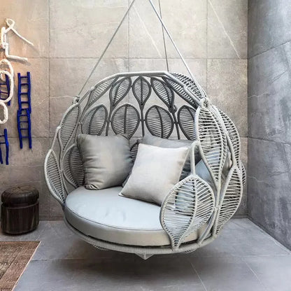 Sunway Double Seater Outdoor Balcony Indoor Bird Nest Hanging Chair Furniture Rope Swing Sets for Outdoor Backyard