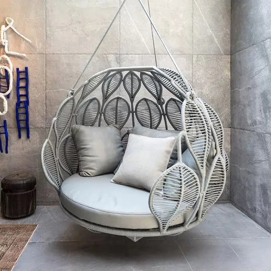 Sunway Double Seater Outdoor Balcony Indoor Bird Nest Hanging Chair Furniture Rope Swing Sets for Outdoor Backyard