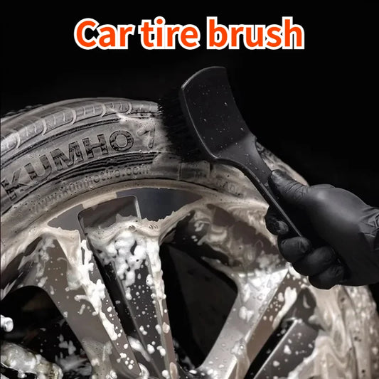 Car Tire Rim Brush Wheel Hub Cleaning Brushes Car Wheels Detailing Cleaning Accessories Black Tire Auto Washing Tool