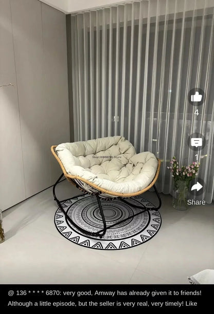Internet Celebrity Rocking Chair Household Living Room Rattan Recliner Small Apartment Lunch Break Balcony Adult Rocking Chair