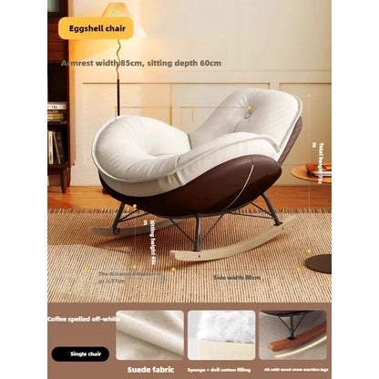Lazy Sofa Rocking Chair Reclining Sleepable Bedroom Single Recliner Home Balcony Leisure Chair Tatami Seat  Floor Chair