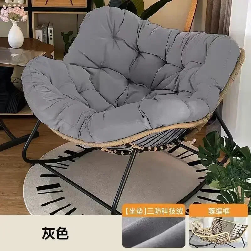 Internet Celebrity Rocking Chair Household Living Room Rattan Recliner Small Apartment Lunch Break Balcony Adult Rocking Chair