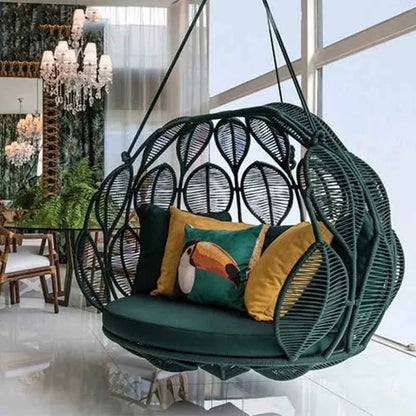 Sunway Double Seater Outdoor Balcony Indoor Bird Nest Hanging Chair Furniture Rope Swing Sets for Outdoor Backyard