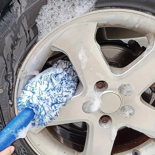 1PCS Car Cleaning Brush Portable Plush Tire and Rim Car Care Accessories Multifunctional Brush Tool Car Cleaning Wheel Brush