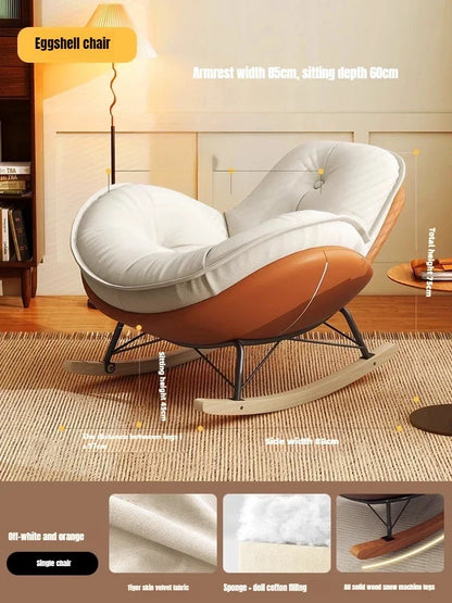 Lazy Sofa Rocking Chair Reclining Sleepable Bedroom Single Recliner Home Balcony Leisure Chair Tatami Seat  Floor Chair