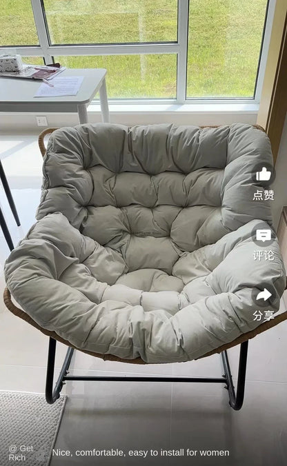 Internet Celebrity Rocking Chair Household Living Room Rattan Recliner Small Apartment Lunch Break Balcony Adult Rocking Chair