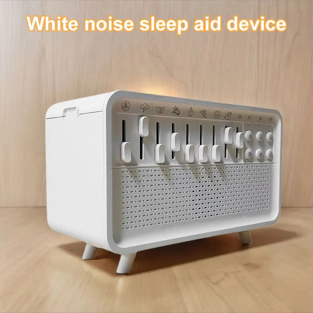 4 in 1 HIFI Bluetooth Speaker LED White Noise Speaker White Noise Sleep Aid Night Light Humidifier Machine with 8 Nature Sounds