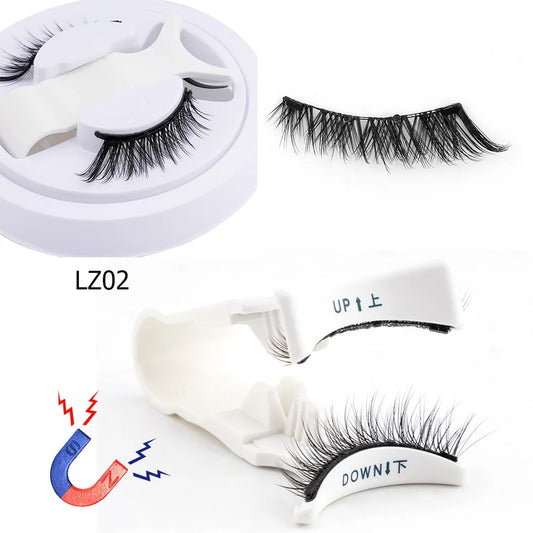 1 Pair Glue Free Magnetic Eyelash Reusable Magnetic Eyelashes Set Eyelash Curler Fluffy False Eyelashes extensions Makeup Tool