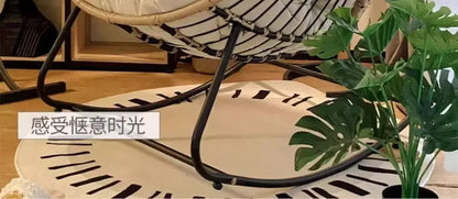 Internet Celebrity Rocking Chair Household Living Room Rattan Recliner Small Apartment Lunch Break Balcony Adult Rocking Chair