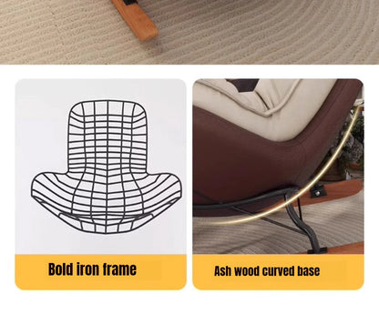 Lazy Sofa Rocking Chair Reclining Sleepable Bedroom Single Recliner Home Balcony Leisure Chair Tatami Seat  Floor Chair